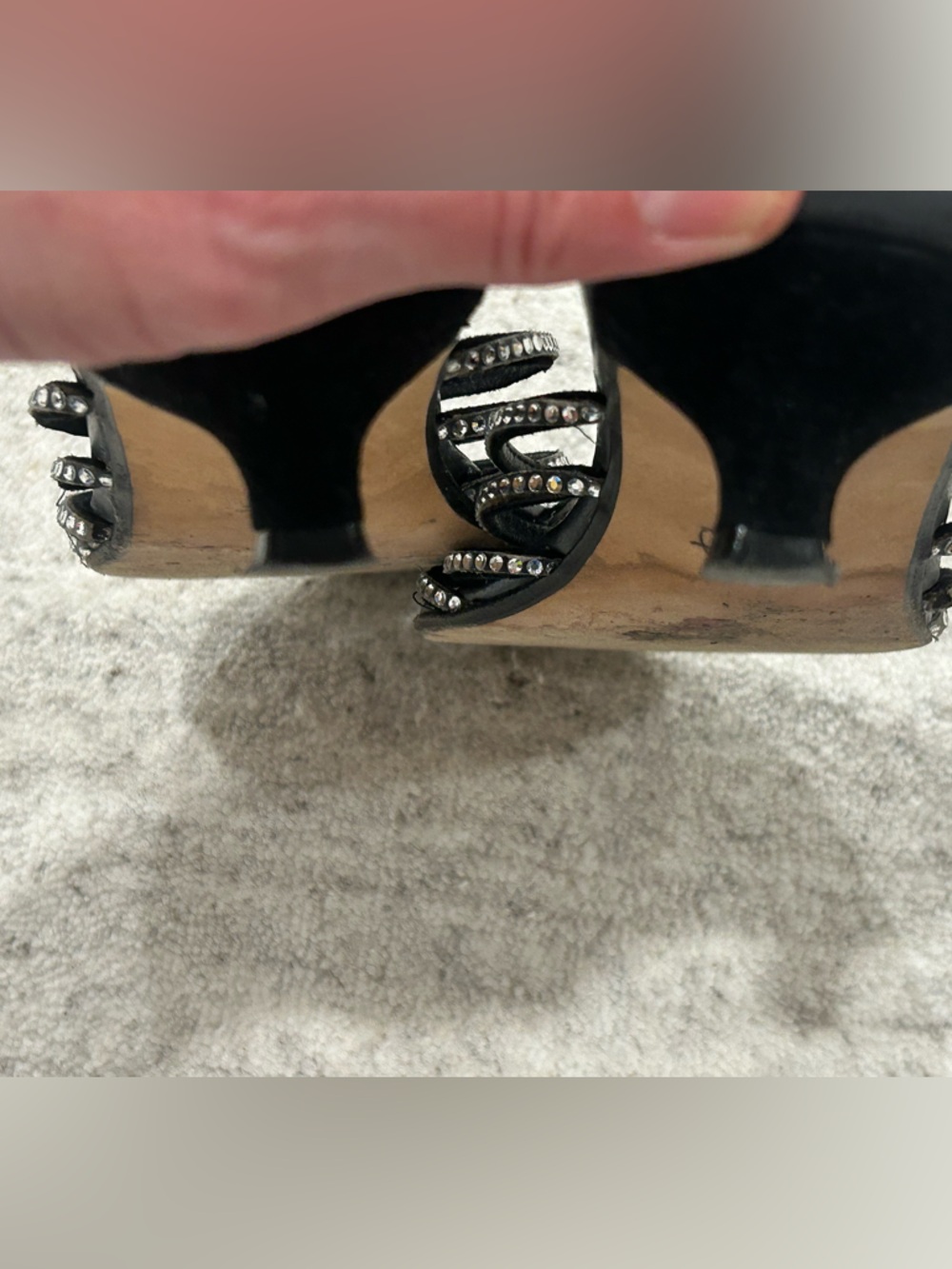 Stuart Weitzman Rhinestone Strap Sandals - Picture 7 of 8